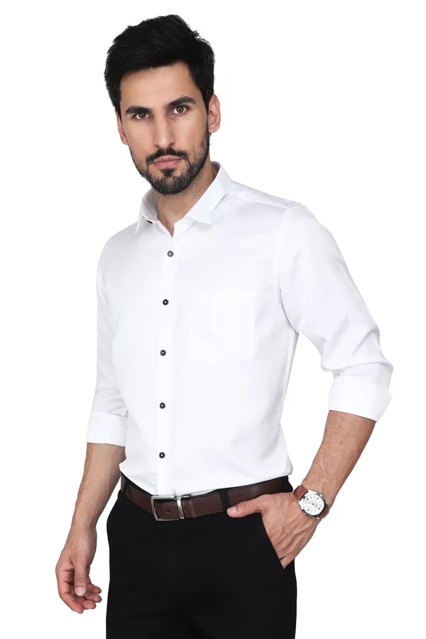 White_Classic_Cotton_Textured_Casual_Shirt_For_Men