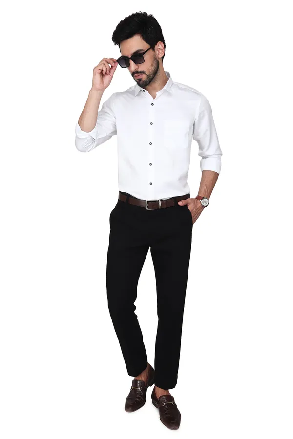 White_Classic_Cotton_Textured_Casual_Shirt_For_Men