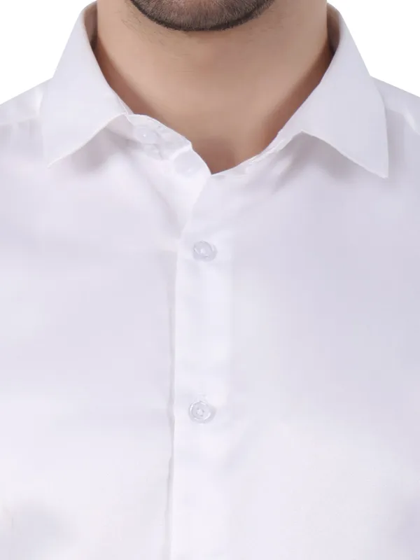 White_Satin_Regular_Fit_Long_Sleeve_Casual_Shirts_For_Men