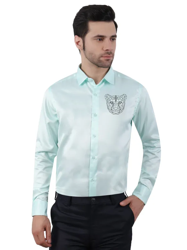 White_Designer_Cheetah_Printed_Satin_Animal_Party_Wear_Shirt_For_Men