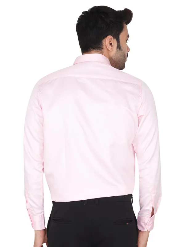 Pink_Satin_Regular_Fit_Long_Sleeve_Casual_Shirts_For_Men
