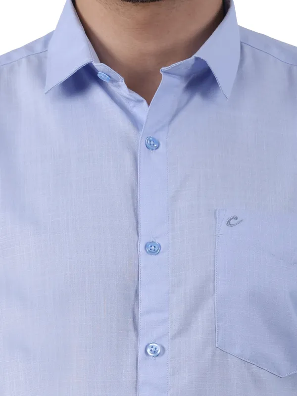 Light_Blue_Classic_Cotton_Solid_Shirt_For_Men