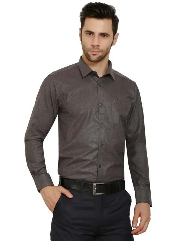 Dark_Grey_Classic_Cotton_Solid_Shirt_For_Men