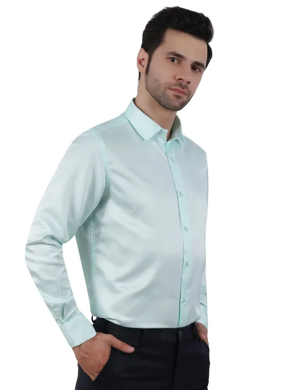 Light_Green_Satin_Party_Wear_Shirt_For_Men