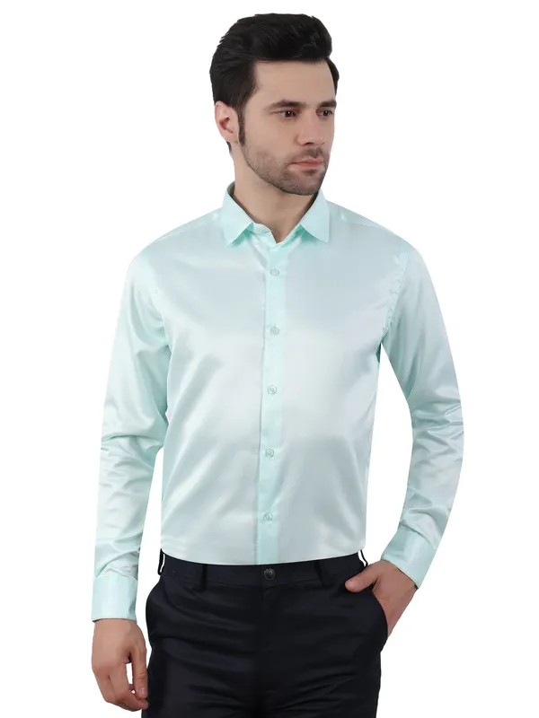 Light_Green_Satin_Party_Wear_Shirt_For_Men
