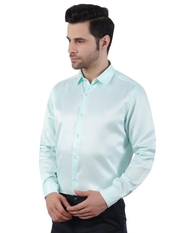 Light_Green_Satin_Party_Wear_Shirt_For_Men
