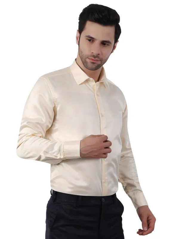 Cream_Satin_Party_Wear_Shirt_For_Men
