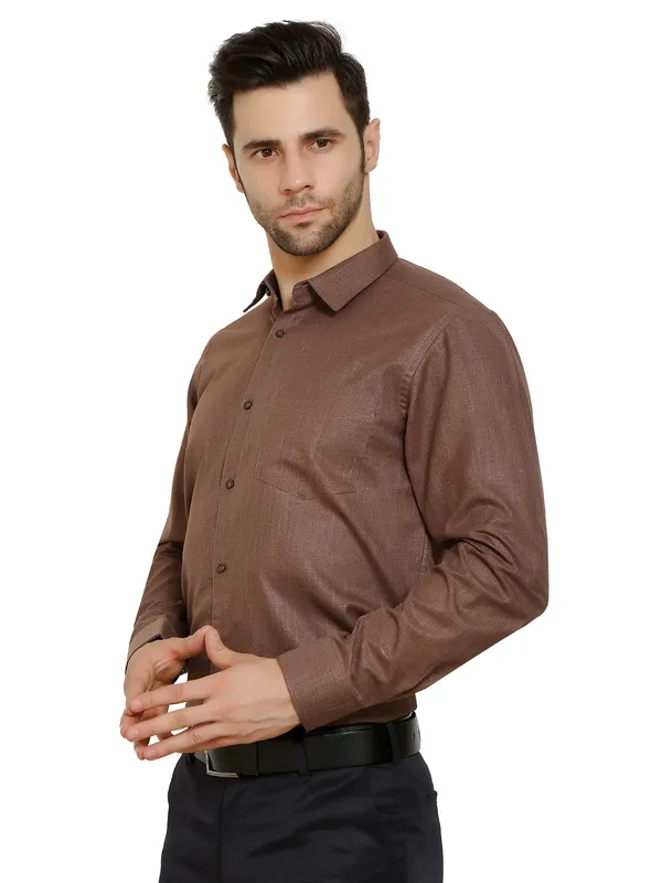 Brown_Classic_Cotton_Solid_Shirt_For_Men