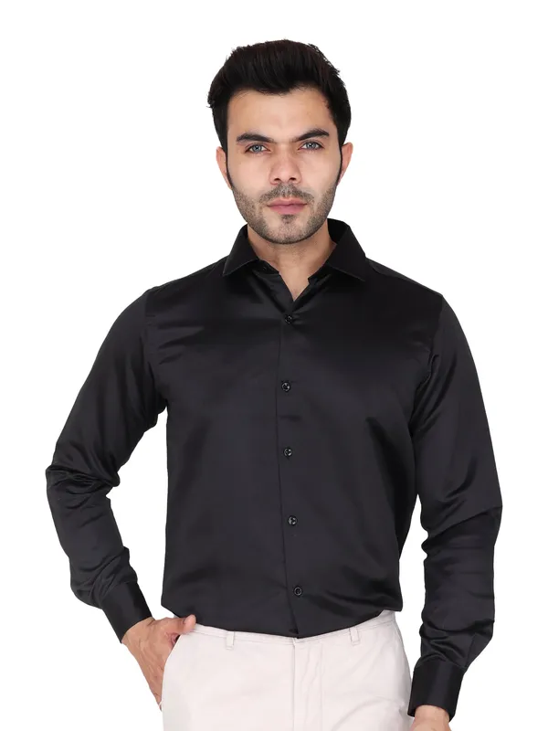 Black_Satin_Party_Wear_Shirt_For_Men