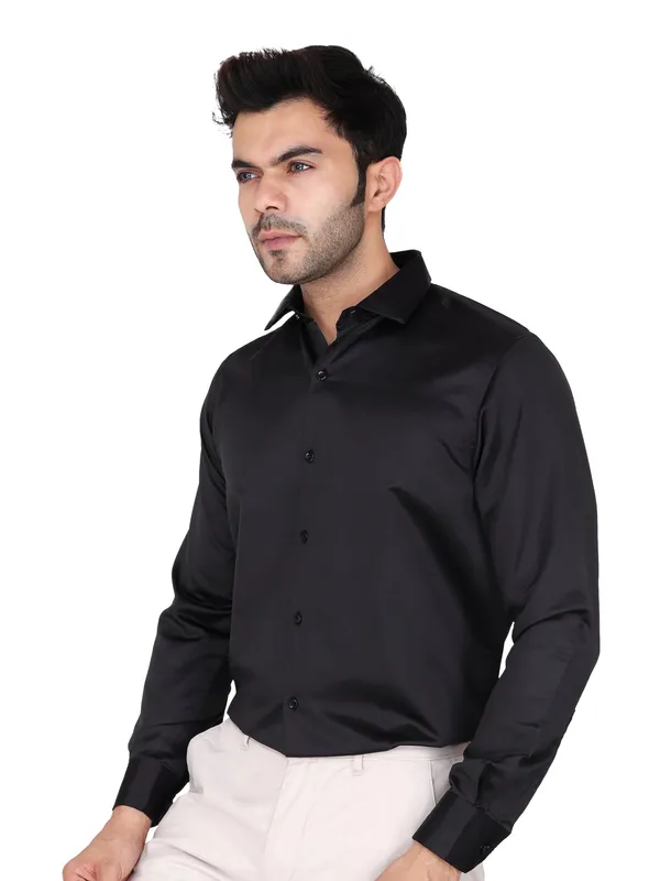 Black_Satin_Party_Wear_Shirt_For_Men