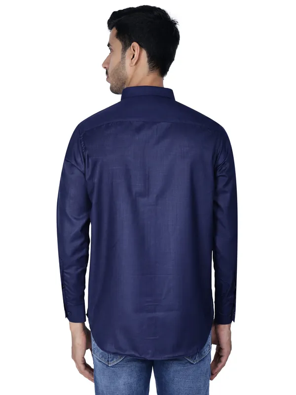Navy_Blue_Classic_Cotton_Solid_Shirt_For_Men