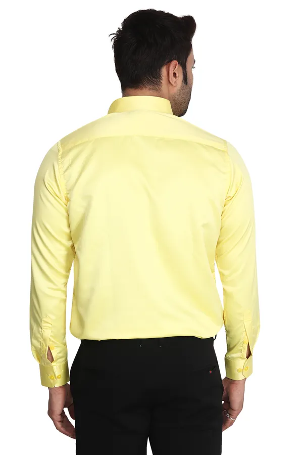 Yellow_Satin_Regular_Fit_Long_Sleeve_Casual_Shirts_For_Men
