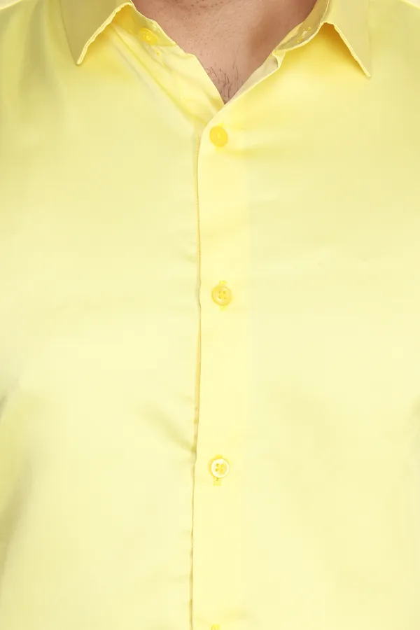 Yellow_Satin_Regular_Fit_Long_Sleeve_Casual_Shirts_For_Men
