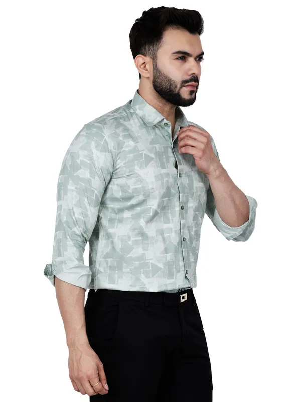 Airbrush_Green_Printed_Shirt