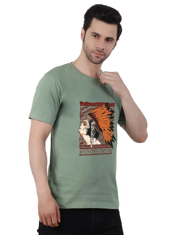 Sage_Green_Tribal_Printed_Tee_For_Men