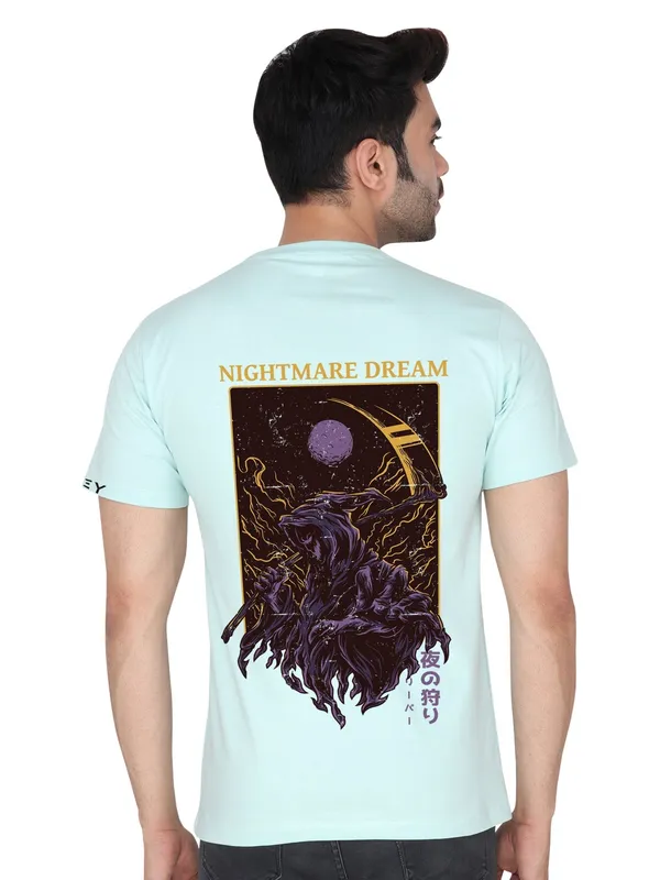 Mint_Green_Nightmare_Dream_Printed_100%_Cotton_Tshirt_For_Men
