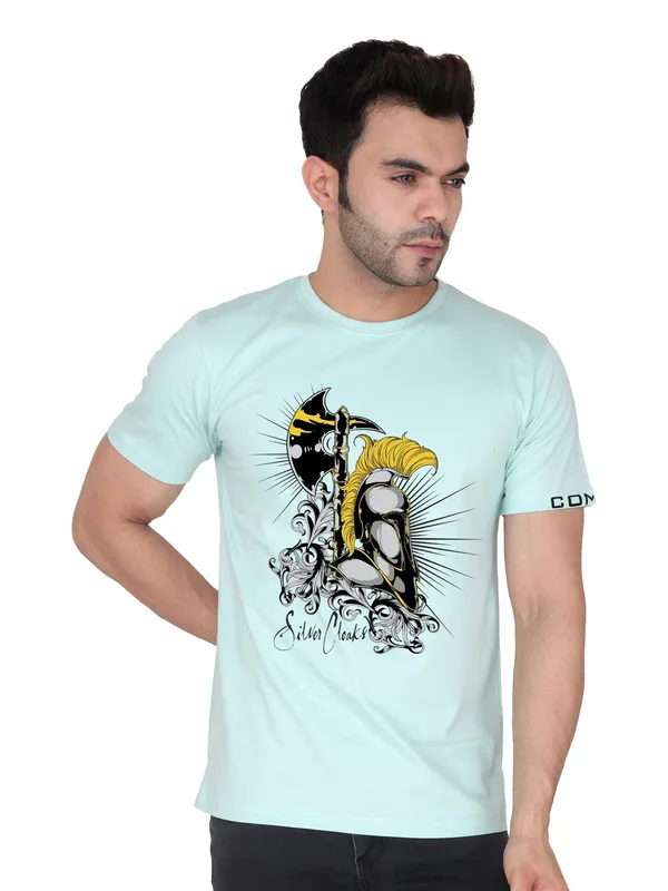 Mint_Green_Silver_Cloaks_Arctic_Printed_Tee_For_Men