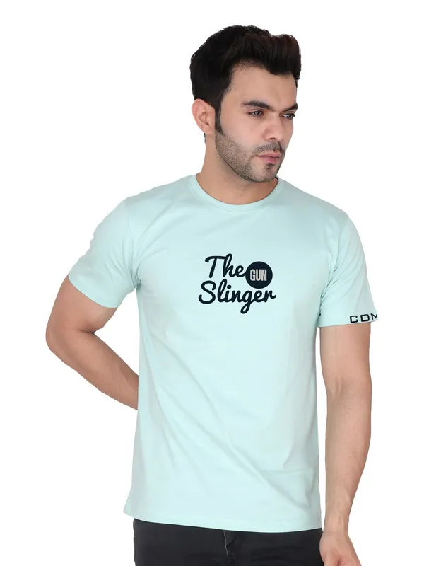 Mint_Green_Gun_Slinger_Printed_Tee_For_Men