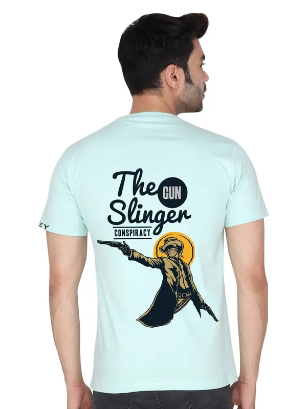 Mint_Green_Gun_Slinger_Printed_Tee_For_Men