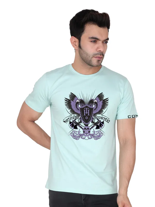 Mint_Green_Th_Printed_Tee_For_Men