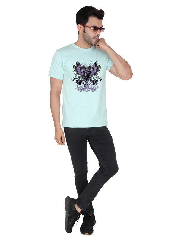 Mint_Green_Th_Printed_Tee_For_Men