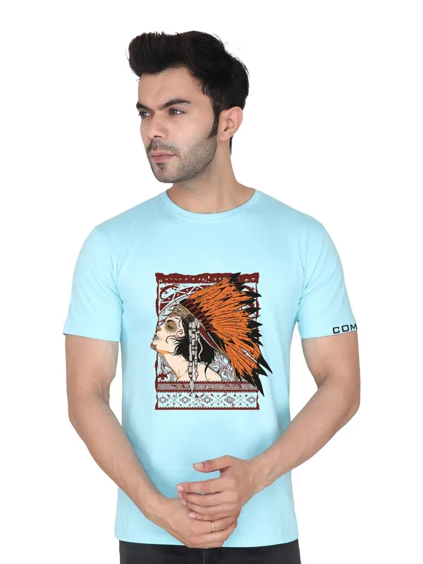 Arctic_Blue_Tribal_Printed_100%_CottonTshirt_For_Men