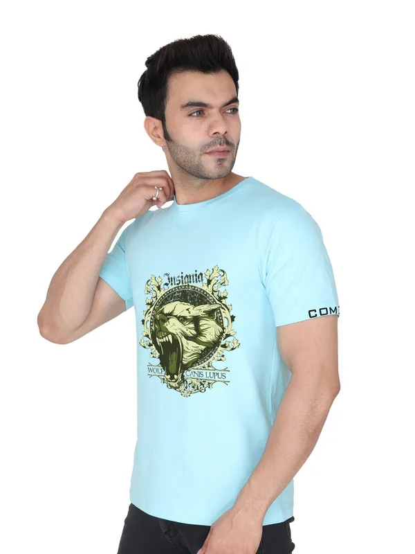 Arctic_Blue_Insignia_Printed_100%_CottonTshrit_For_Men