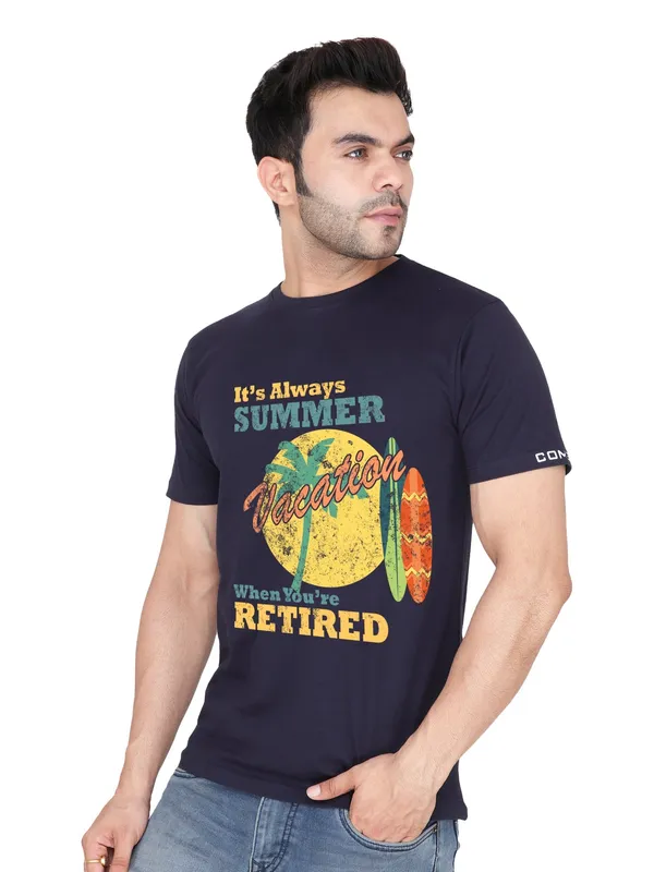 Navy_Blue_Summer_Retired_Printed_100%_CottonTshirt_For_Men