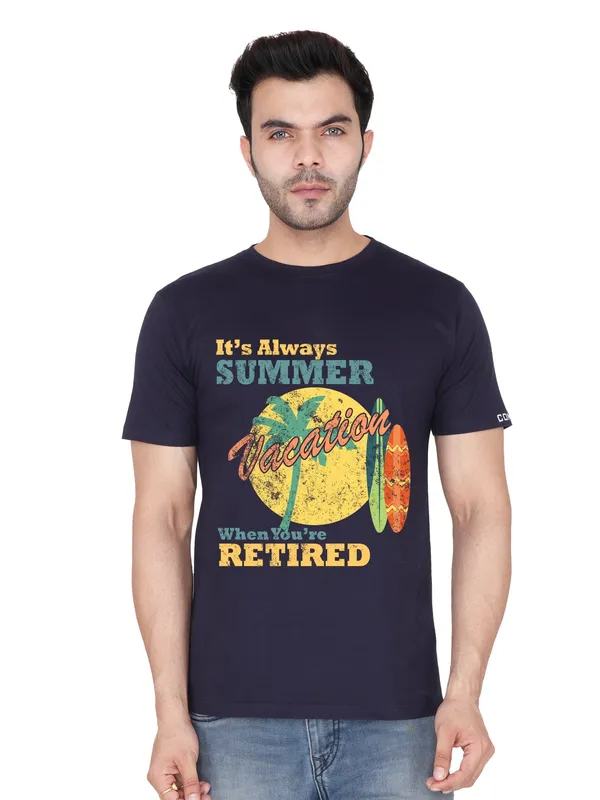 Navy_Blue_Summer_Retired_Printed_100%_CottonTshirt_For_Men