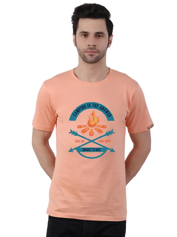 Creamy_Peach_Camping_Printed_Tee_For_Men