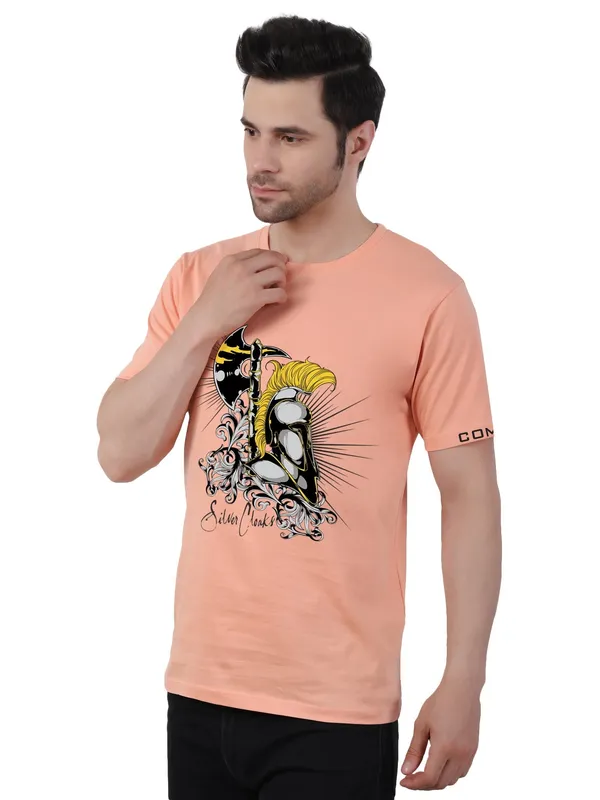 Creamy_Peach_Silver_Cloaks_Arctic_Printed_Tee_For_Men