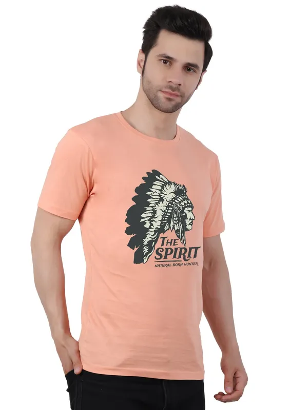 Creamy_Peach_The_Spirit_Printed_Tee_For_Men