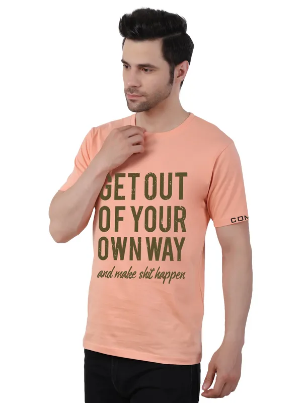 Creamy_Peach_Get_Out_Of_Your_Own_Way_Printed_Tee_For_Men