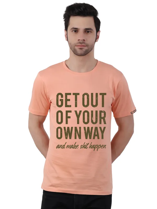 Creamy_Peach_Get_Out_Of_Your_Own_Way_Printed_Tee_For_Men