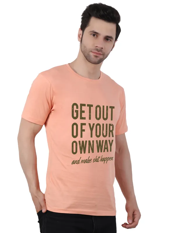 Creamy_Peach_Get_Out_Of_Your_Own_Way_Printed_Tee_For_Men