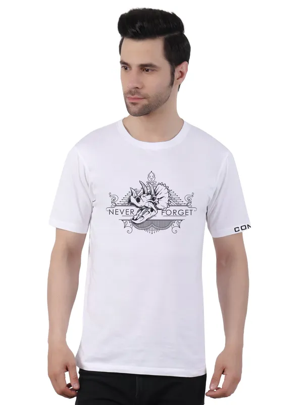 White_Never_Forget_Printed_Tee_For_Men