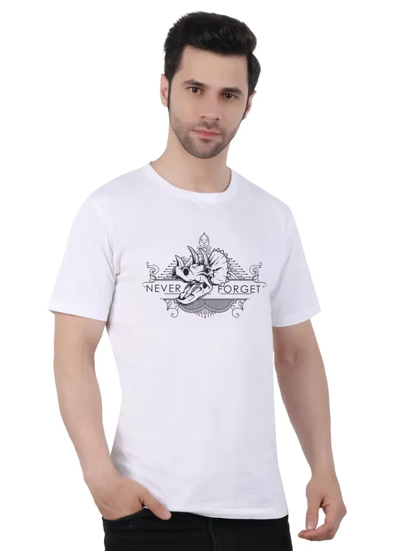 White_Never_Forget_Printed_Tee_For_Men