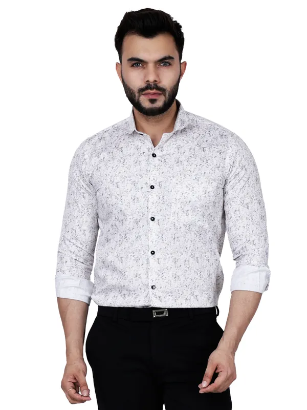 White_Abstract_Printed_Shirt