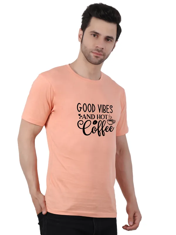 Creamy_Peach_Good_Vibes_Coffee_Printed_Tee_For_Men