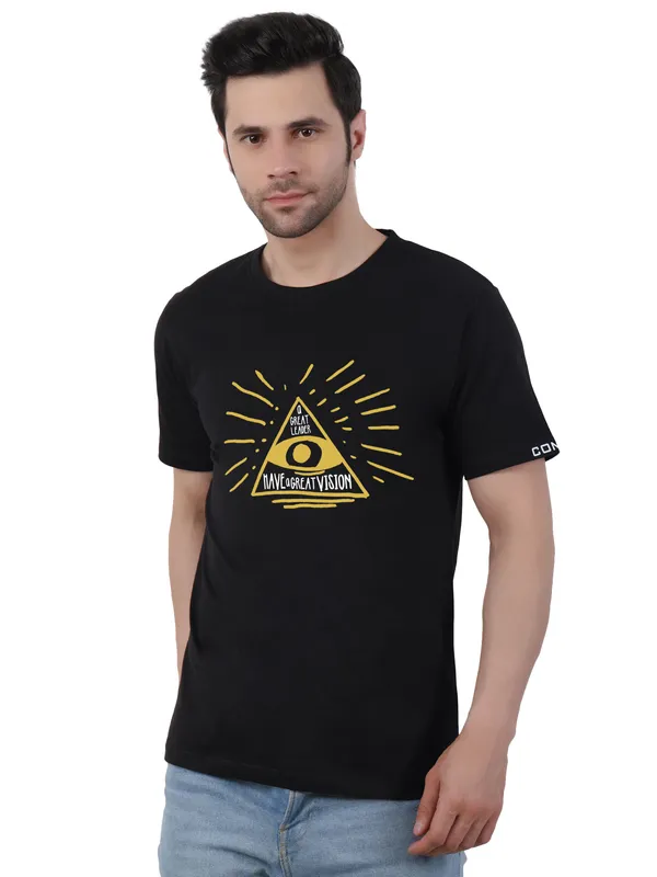 Black_Great_Leader_Printed_Tee_For_Men