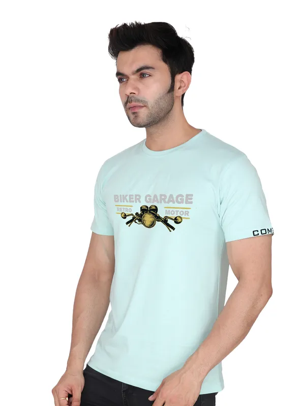 Mint_Green_Biker_Garage_Printed_Tee_For_Men