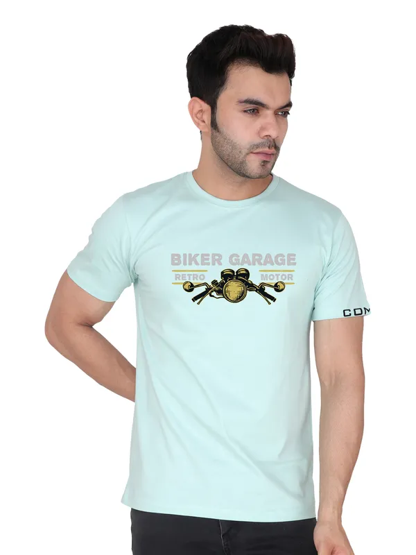 Mint_Green_Biker_Garage_Printed_Tee_For_Men