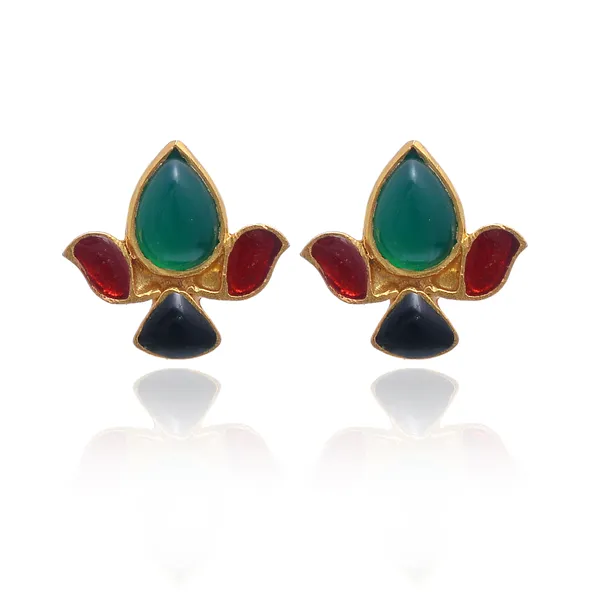 925_Sterling_Silver_With_Gold_Plated_Premium_Stud_For_Women_in_Gold_plated