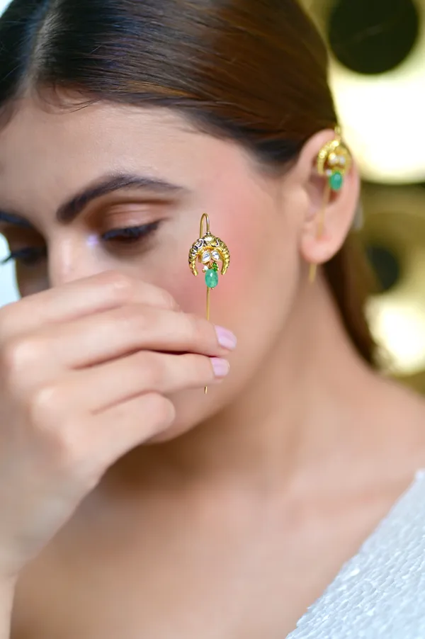 925_sterling_silver_Traditional_Ear_Cuffs_with_crystal_polki
