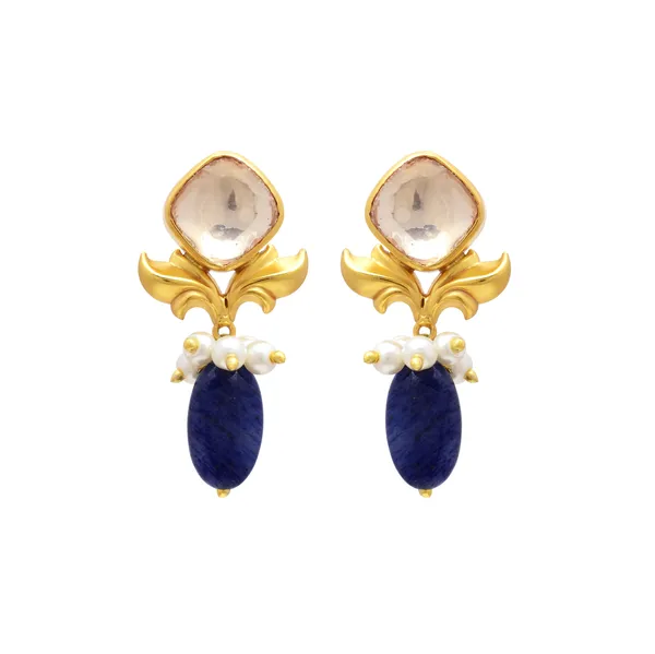 925_Sterling_Silver_With_Gold_Plated_Premium_Stud_For_Women_Purple