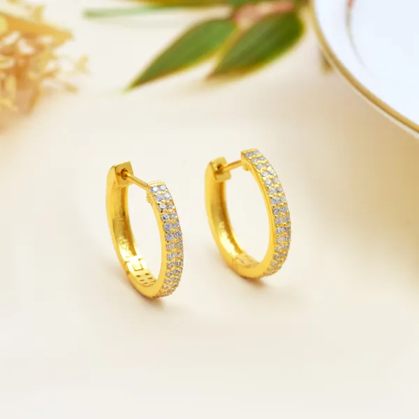 925_Sterling_Earring_For_Women_Gold