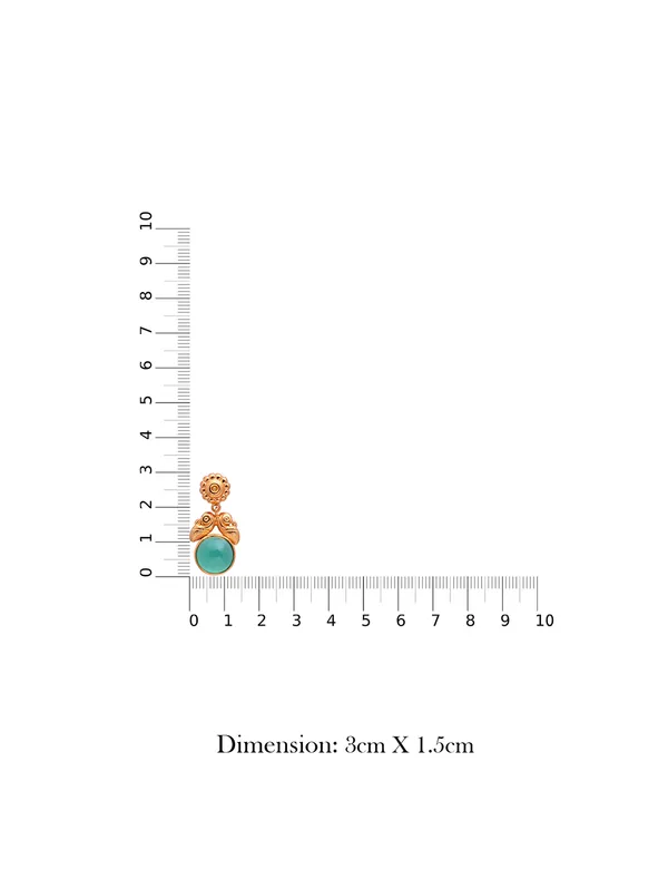 925_Sterling_Silver_|_Gold_Plated_Earrings_|_Green_Gemstones