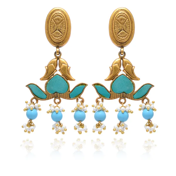 925_Sterling_Silver_|_Gold_Plated_Earrings_|_Gold-Toned_Finish