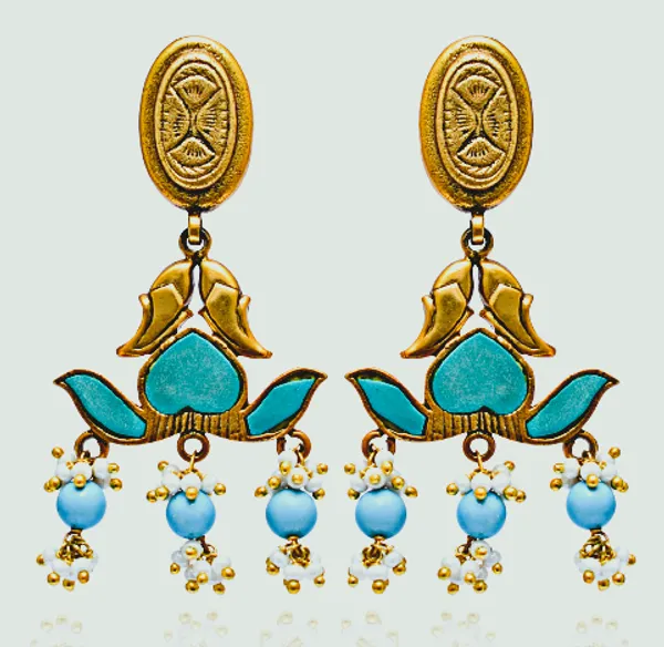 925_Sterling_Silver_|_Gold_Plated_Earrings_|_Gold-Toned_Finish