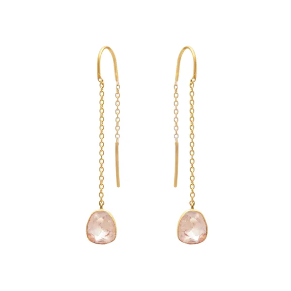 925_Sterling_Silver_|_Gold_Plated_Earrings_|_White_Gemstones